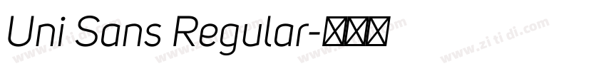 Uni Sans Regular字体转换